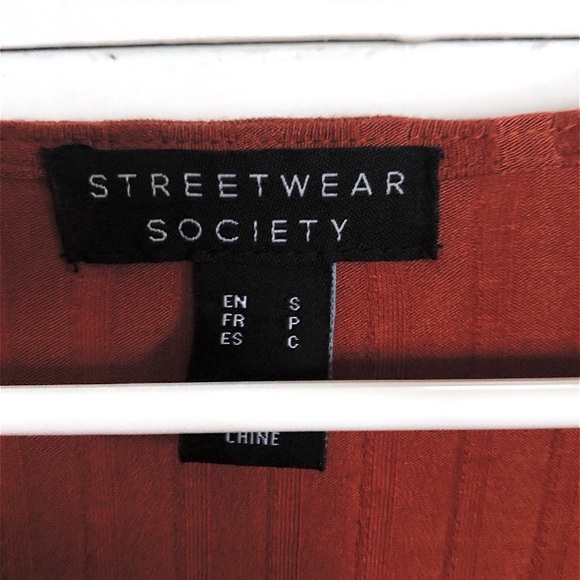 Orange/Brown Long Sleeve Bodysuit - Picture 2 of 2